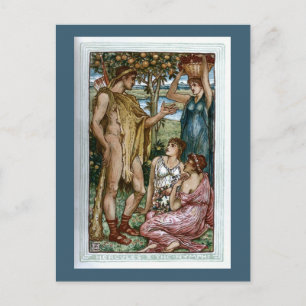 Postal Hércules y las ninfas