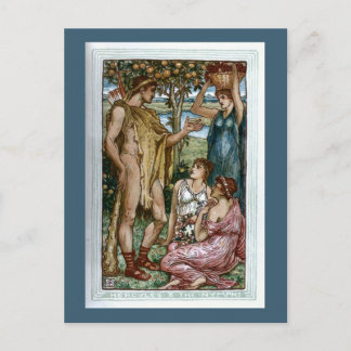 Postal Hércules y las ninfas