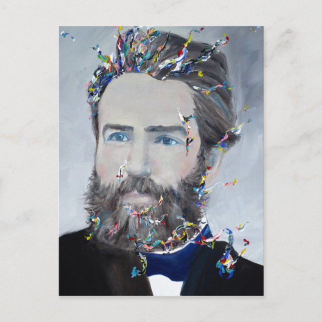 Postal herman melville - retrato de petróleo (Anverso)