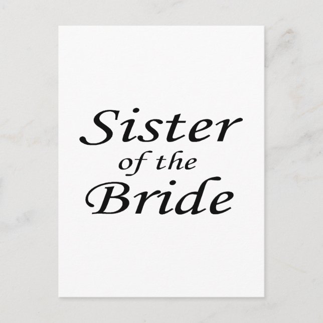 Postal hermana De La Novia (Anverso)