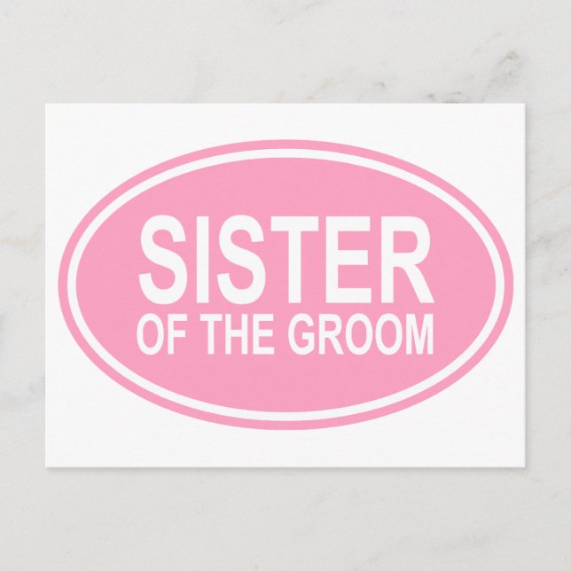 Postal Hermana del Boda de Groom Rosa (Anverso)