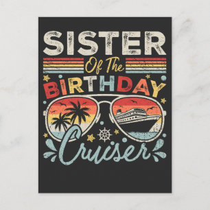 Postal Hermana del crucero de cumpleaños Vacaciones