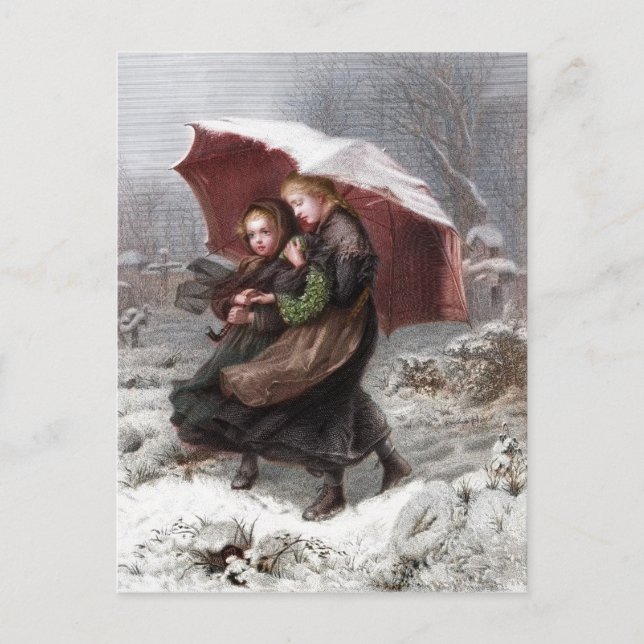 Postal Hermana en invierno (Anverso)