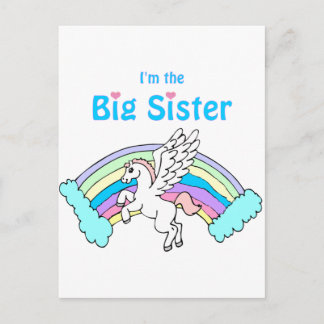 Postal hermana mayor de unicornio