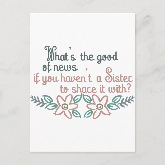 Postal Hermana para compartir (Anverso)