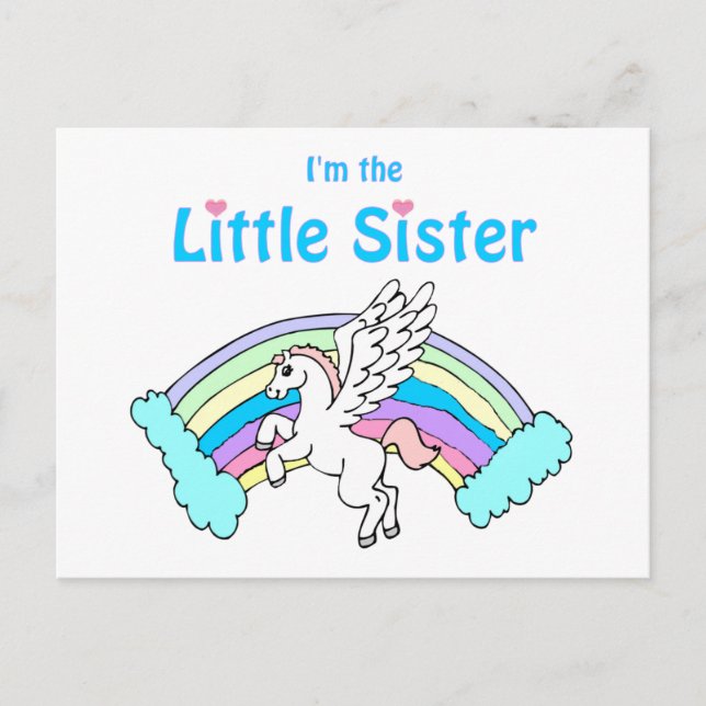 Postal hermana pequeña de unicornio (Anverso)