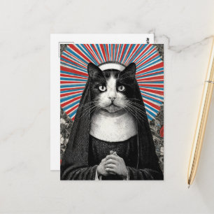 Postal Hermana Única Kitty la Monja Gata