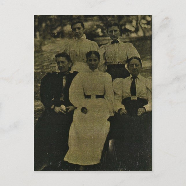 Postal Hermanas a través de la delgada (Anverso)