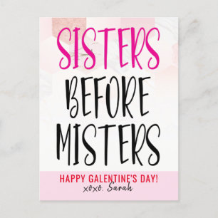 Postal Hermanas antes del Día del Señor Galentine