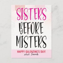 Postal Hermanas antes del Día del Señor Galentine