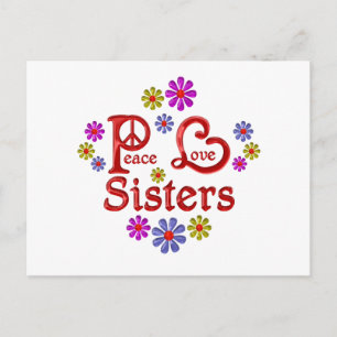 Postal Hermanas de amor por la paz