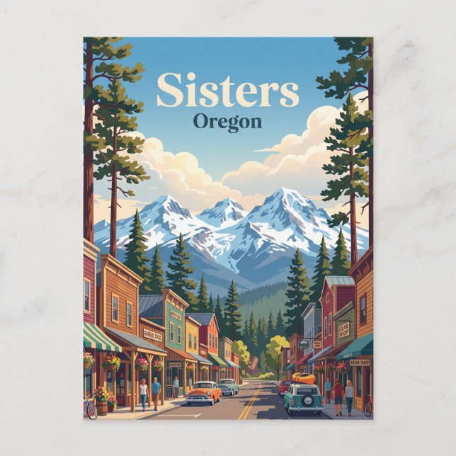 Postal Hermanas, Oregón (Anverso)