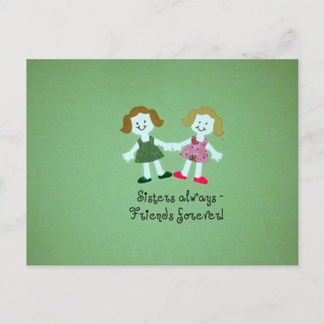 Postal Hermanas siempre - amigos para siempre! (Anverso)