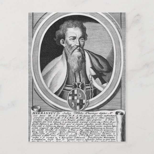 Postal Hermann de Salza (Anverso)