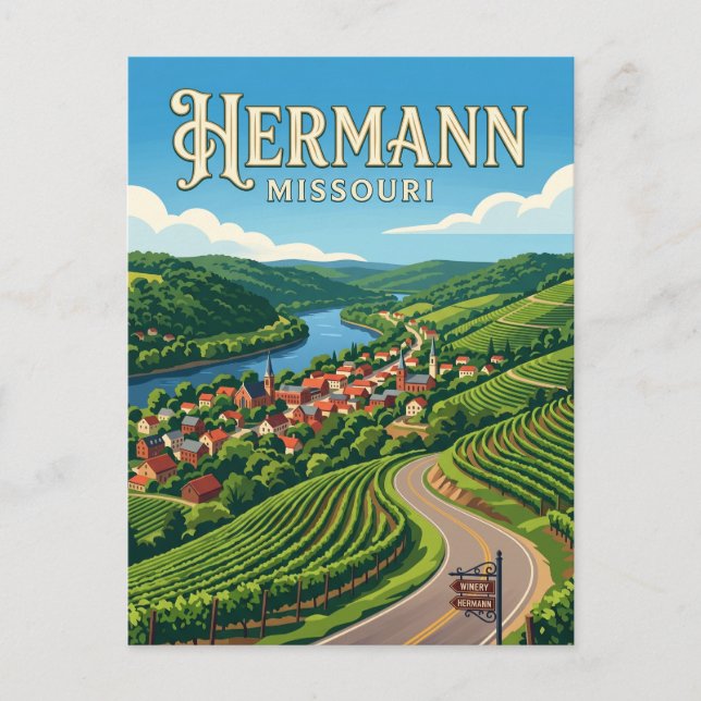 Postal Hermann Misuri (Anverso)