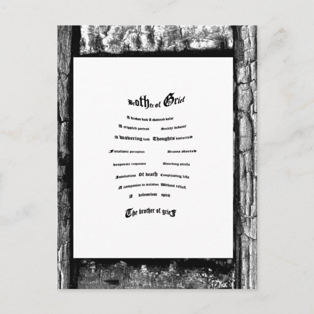 Postal Hermano de dolor (Anverso)