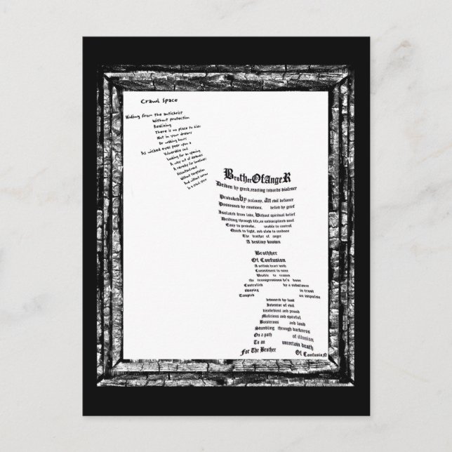 Postal Hermano de ira y confusión (Anverso)