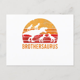 Postal Hermano Dinosaurio 5 Regalo Divertido Grande Peque