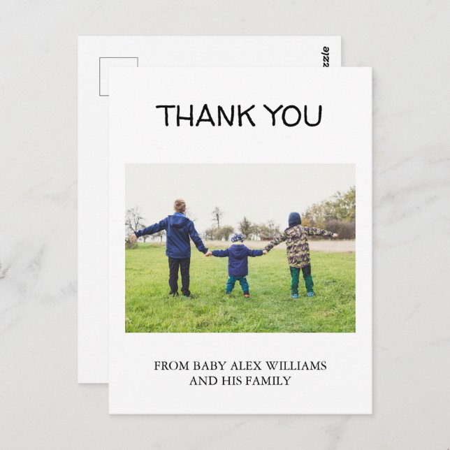 Postal ¡HERMANO! ¡¿HAY OTRA?! Nacimiento de foto bebé (Anverso / Reverso)