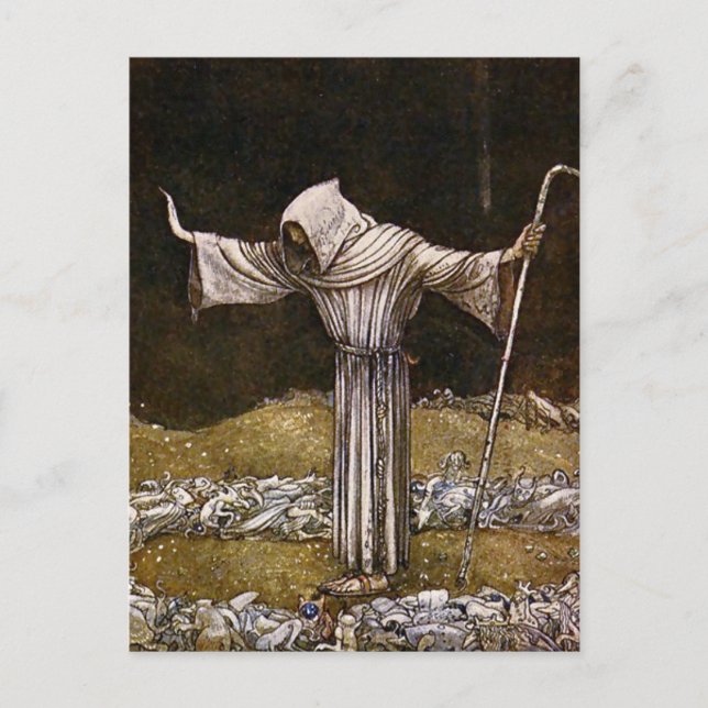 Postal “Hermano Martin” Acuarela de John Bauer (Anverso)