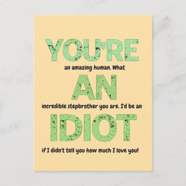 Postal Hermano político, eres un regalo humano increíble (Anverso)