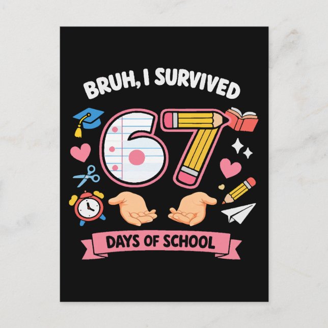 Postal Hermano, sobreviví 67 días de escuela (Anverso)