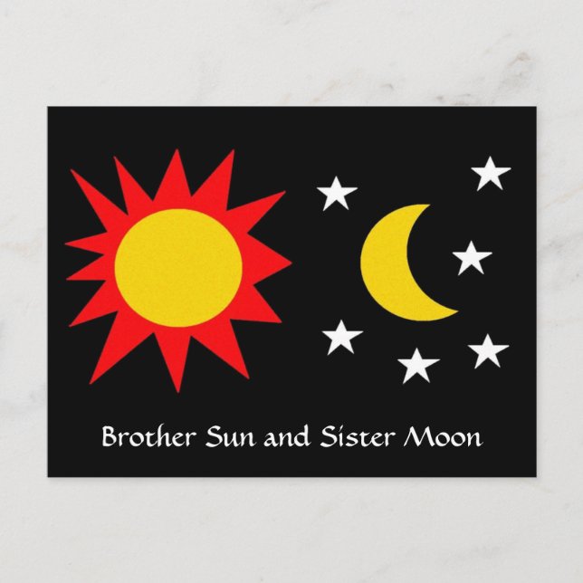 POSTAL HERMANO SOL Y HERMANA MOON (Anverso)