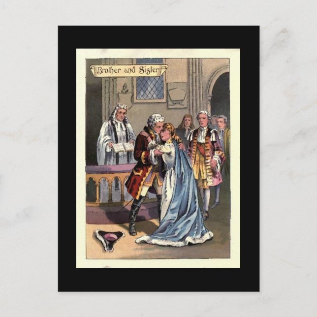 Postal Hermano y hermana (Anverso)