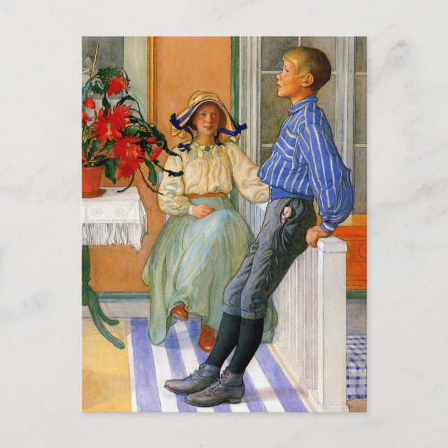 Postal Hermano y Hermana Sueca 1911 (Anverso)