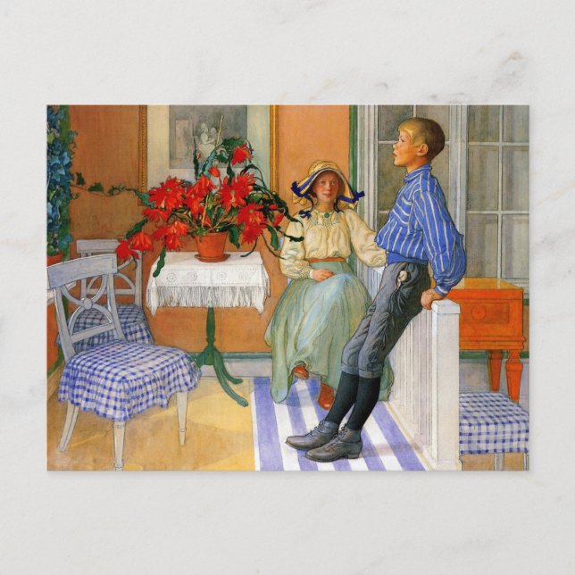 Postal Hermano y Hermana Sueca 1911 (Anverso)