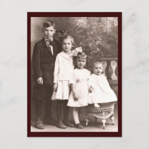 Postal Hermano y Hermanas Vintage