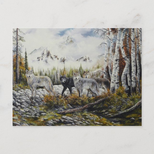 Postal Hermanos~Pintura de petróleo por David Paul (Anverso)