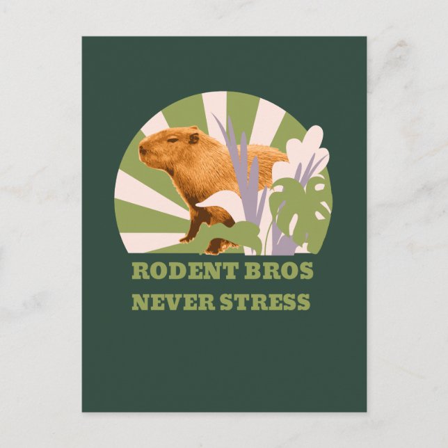 Postal Hermanos Roedores Nunca Estresan Capybara (Anverso)