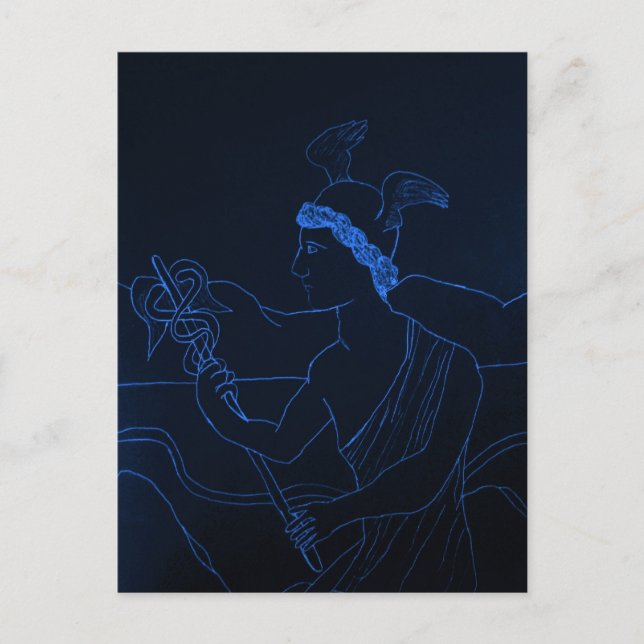 Postal Hermes - El Dios Mensajero (Anverso)