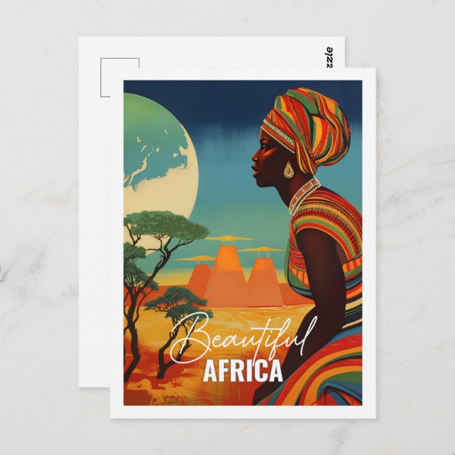 Postal Hermosa África Famosa Viaje Lugar Vintage (Anverso / Reverso)
