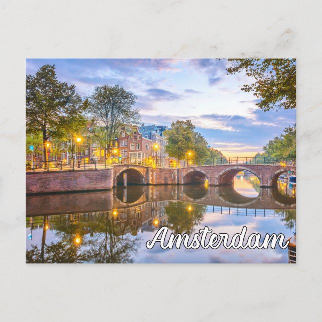 Postal Hermosa Ámsterdam, Países Bajos (Anverso)
