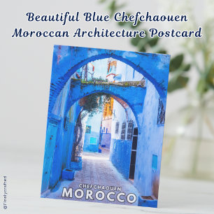 Postal Hermosa arquitectura azul chefchaouen marroquí