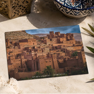 Postal Hermosa arquitectura de Kasbah del desierto marroq