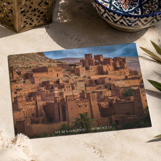 Postal Hermosa arquitectura de Kasbah del desierto marroq