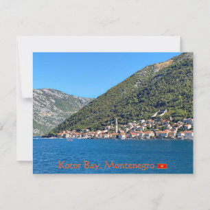 Postal Hermosa bahía de Kotor en Montenegro viaje