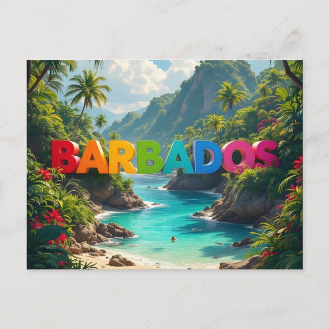 Postal Hermosa barbados (Anverso)