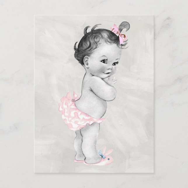 Postal Hermosa bebé vintage (Anverso)