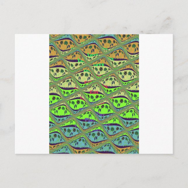 Postal Hermosa Belleza Floral en Jardín Ecléctico (Anverso)