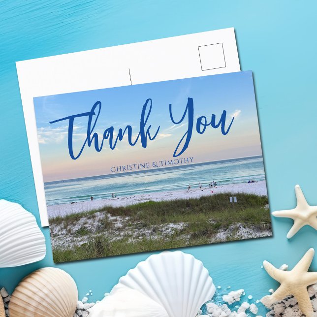 Postal Hermosa Boda en la Playa Personalizado Sunset Grac (Subido por el creador)