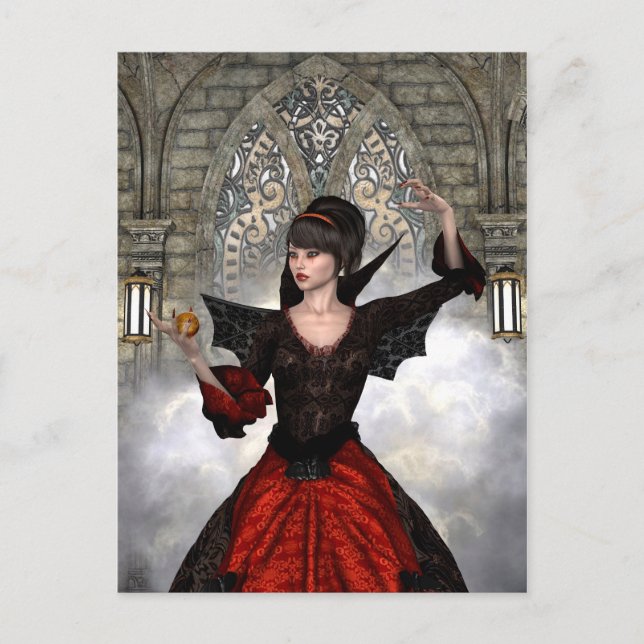 Postal Hermosa bruja (Anverso)