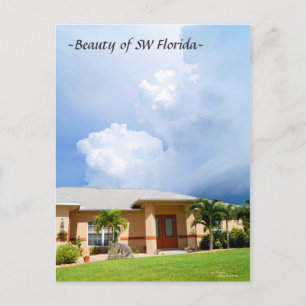 Postal Hermosa casa de nubes SW Florida Postcard