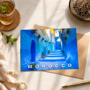 Postal Hermosa Chefchaouen Azul Arquitectura Marroquí