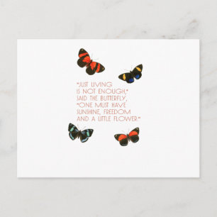 Postal Hermosa cita de mariposa