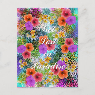 Postal Hermosa cita personalizado de "Vete al paraíso"