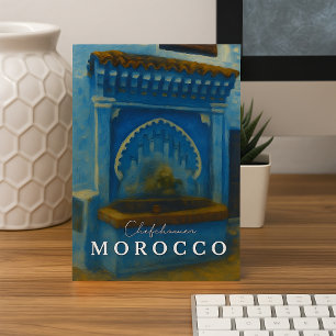 Postal Hermosa Ciudad Azul de Marruecos Chefchaouen